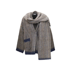 Brunello Cucinelli Gray Mohair Full-Length Jacket
