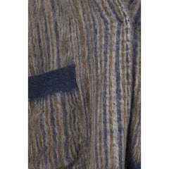 Brunello Cucinelli Gray Mohair Full-Length Jacket
