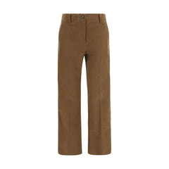 Brunello Cucinelli Brown Cotton Casual Pants