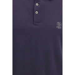 Brunello Cucinelli Purple Cotton Polo Shirt