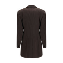 Saint Laurent Brown Wool Oves Aries Full-Length Jacket