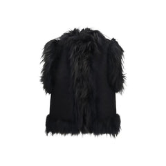 Fendi Black Wool Oves Aries Sleeveless Jacket