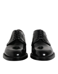Dolce & Gabbana Black Calfskin Oxfords And Derbies
