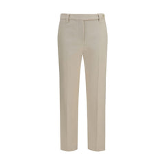 Brunello Cucinelli Beige Cotton Dress Pants