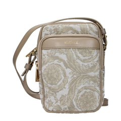 Versace Beige Fabric Crossbody Bag