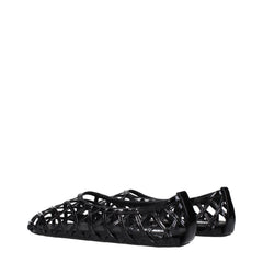 Alaïa Black Leather Ballet Flats