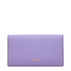 Versace Purple Leather Clutch Bag