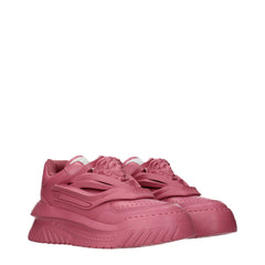Versace Pink Leather Chunky Sneakers