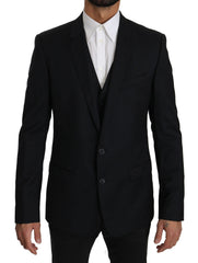Dolce & Gabbana Blue Viscose Two-Piece Suit