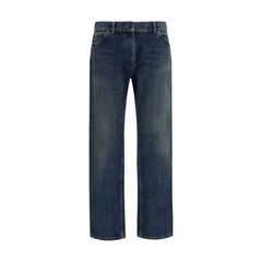 The Row Blue Cotton Relaxed Fit Jeans