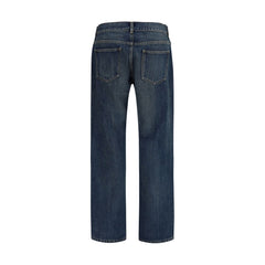 The Row Blue Cotton Relaxed Fit Jeans