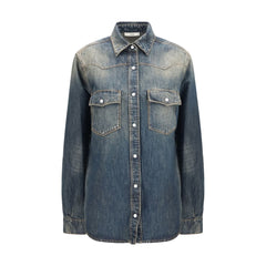 Fendi Blue Denim Shirt
