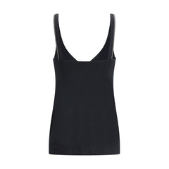 Brunello Cucinelli Black Cotton Sleeveles T-Shirt