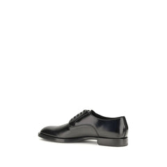 Dolce & Gabbana Black Calf Leather Bos Taurus Oxfords And Derbies
