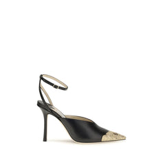 Jimmy Choo Black Calf Leather Bos Taurus High Heel Pumps