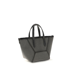 Brunello Cucinelli Black Calf Leather Bos Taurus Shoulder Bag
