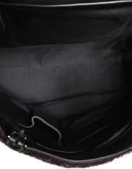 Dolce & Gabbana Black Shearling Leather Messenger Shoulder Men Borse Bag