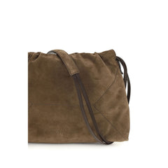 Brunello Cucinelli Brown Calf Leather Bos Taurus Clutch Bag