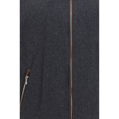 Brunello Cucinelli Gray Wool Oves Aries Full-Length Jacket