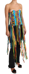 Dolce & Gabbana Multicolor Strings Bustier Polyester Corset Top