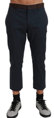 Dolce & Gabbana Brown Stripes Cropped Trousers Pants