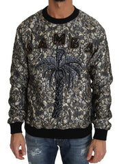Dolce & Gabbana Multicolor SAMBA Jacquard Palmtree Pullover Sweater