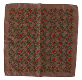 Dolce & Gabbana Brown Carrots Print Silk Handkerchief