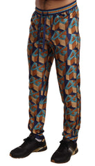 Dolce & Gabbana Multicolor Patterned Joggers Silk Pants