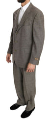 Fendi Brown Wool Regular Single Breasted Suit