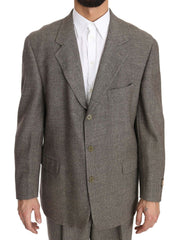 Fendi Brown Wool Regular Single Breasted Suit