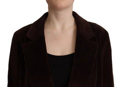 Dolce & Gabbana Bordeaux Corduroy Cotton Blazer Oversized Jacket