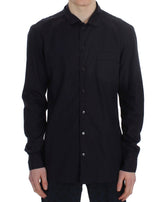 Dolce & Gabbana Purple Striped Cotton Pajama Lounge Shirt