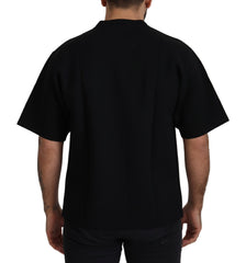 Dolce & Gabbana Black Logo Cotton Crewneck T-shirt