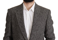 Dolce & Gabbana Gray Cotton Single Breasted Fantasy Blazer