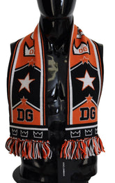 Dolce & Gabbana Multicolor DG Logo Printed Men Neck Wrap Shawl Scarf
