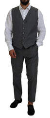 Dolce & Gabbana Gray MARTINI 3 Piece Slim Fit Suit