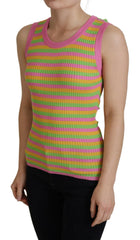 Dolce & Gabbana Multicolor Silk Vest Pullover Tank Top
