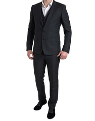 Dolce & Gabbana Black 3 Piece Single Breasted MARTINI Suit