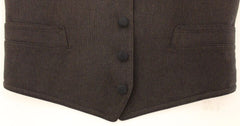 Dolce & Gabbana Brown Cotton Blend Dress Vest Gilet