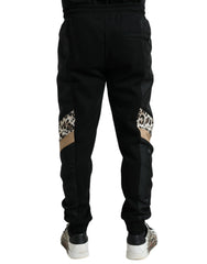 Dolce & Gabbana Black Cotton Slim Stretch Jogger Pants