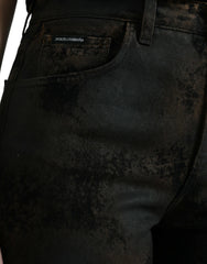 Dolce & Gabbana Brown BOYFRIEND Mid Waist Cotton Denim Jeans