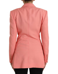 Dolce & Gabbana Pink Polyester Single Breasted Blazer Jacket