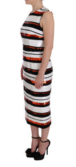 Dolce & Gabbana Multicolored Striped Sequined Stretch Dress