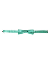 Dolce & Gabbana Mint Green Silk Adjustable Neck Men Bow Tie