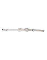 Dolce & Gabbana White Silk Adjustable Neck Men Papillon Bow Tie