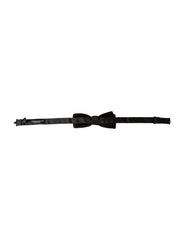 Dolce & Gabbana Black Velvet Cotton Adjustable Neck Men Bow Tie