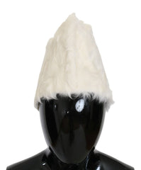 Dolce & Gabbana White Xiangao Lamb Fur Beanie