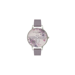Olivia Burton Gray Artificial Leather Dress Watch