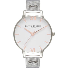 Olivia Burton Silver Stainless Steel Dress Watch