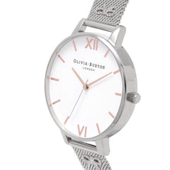 Olivia Burton Silver Stainless Steel Dress Watch